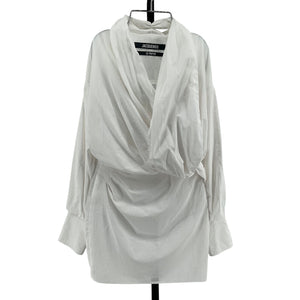 Jacquemus 'Agui' White Cotton Twisted Dress Size 32