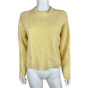 Alo Yoga Ribbed Yellow Noble Crewneck Sweater Size L