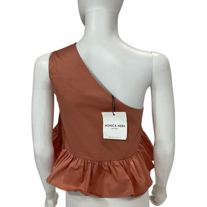 Tuckernuck Ruffled Poudre Rouge Tessa Blouse Size XS NWT
