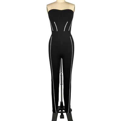 Rta Sleek Black Otavia Jumpsuit Size S
