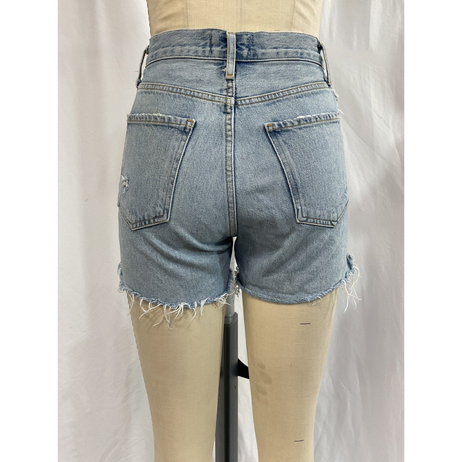 Agolde 'Parker' Blue Denim Jean Long Short Size 24