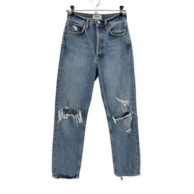 Agolde Distressed Streamline 90s Mid Rise Loose Denim Jeans Size 23
