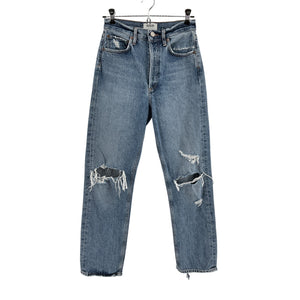 Agolde Distressed Streamline 90s Mid Rise Loose Denim Jeans Size 23