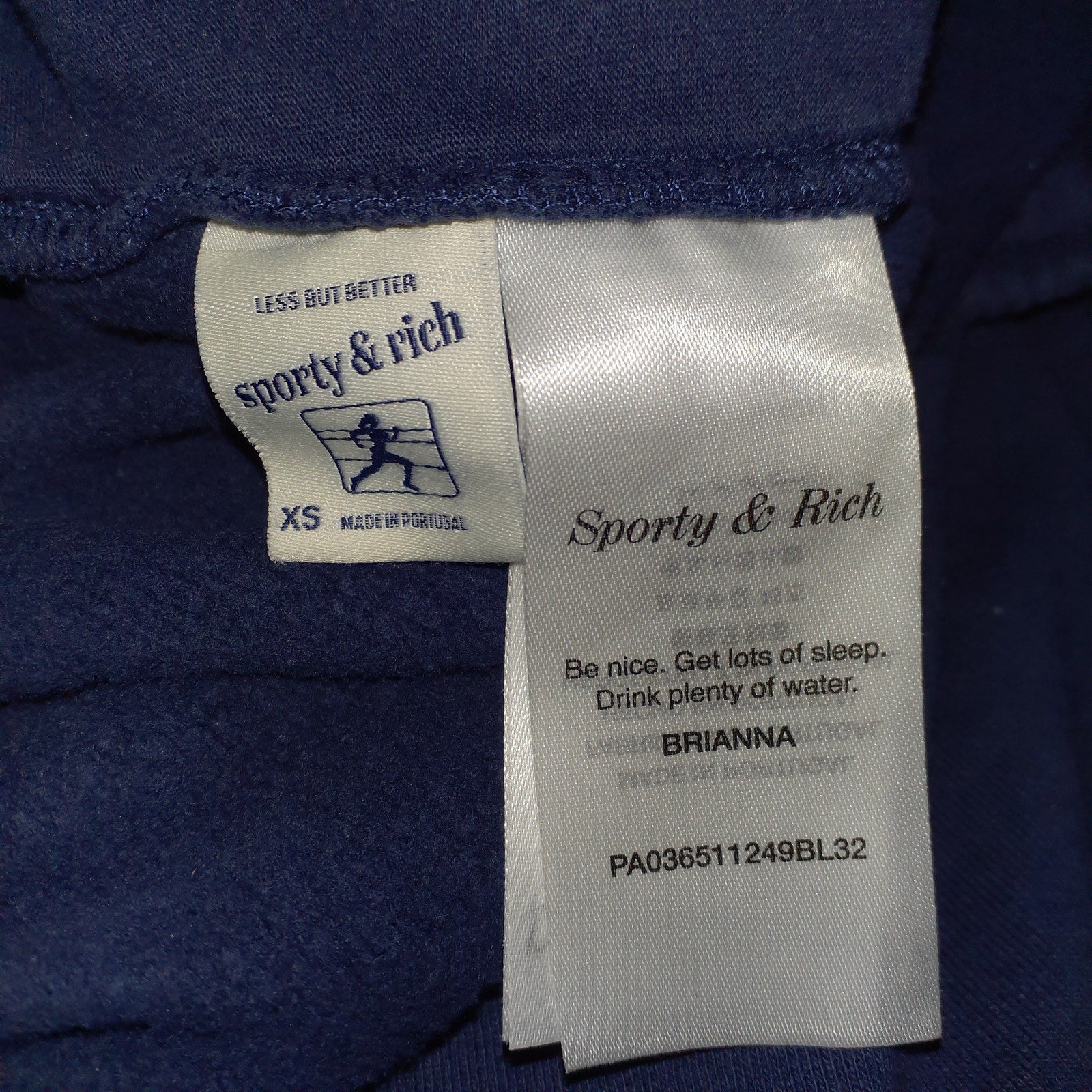 Sporty & Rich 'Vendome' Blue Cotton Resort Sweatpant Size XS