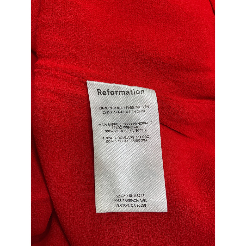 Reformation 'Layla' Red Skirt Size 6