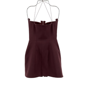 Dion Lee Structured Oxblood Double Arch Bustier Mini Dress Size Aus 6 / Us 2
