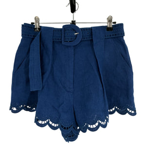Farm Rio Scalloped Blue Richelieu Shorts Size M