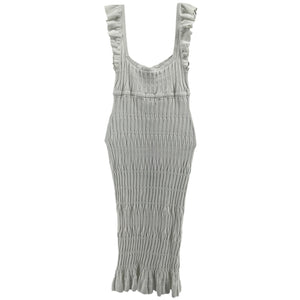 Lpa Smocked White Gracie Midi Dress Size M