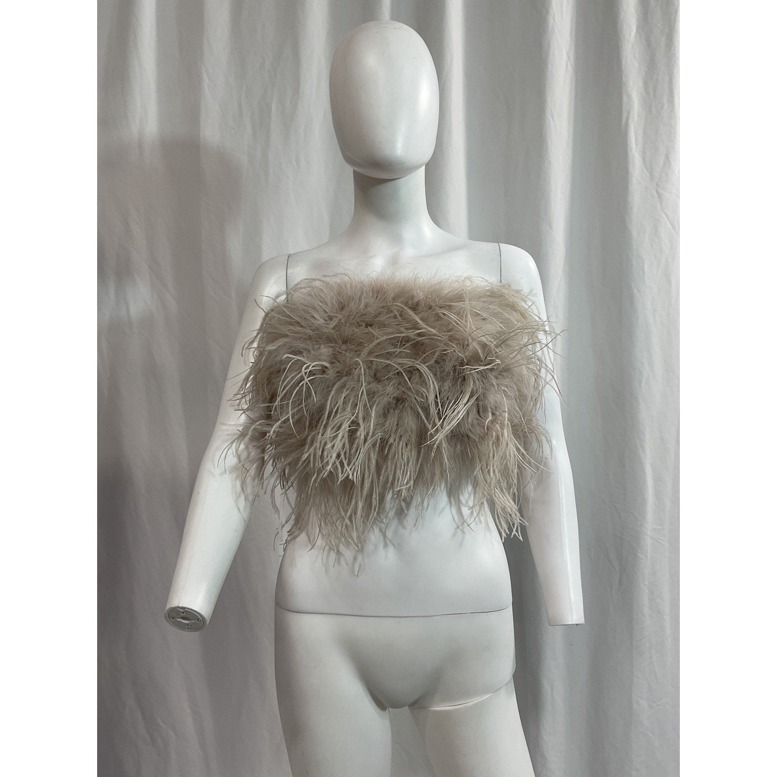 Lamarque 'Zaina' White Feathered Top Size XS