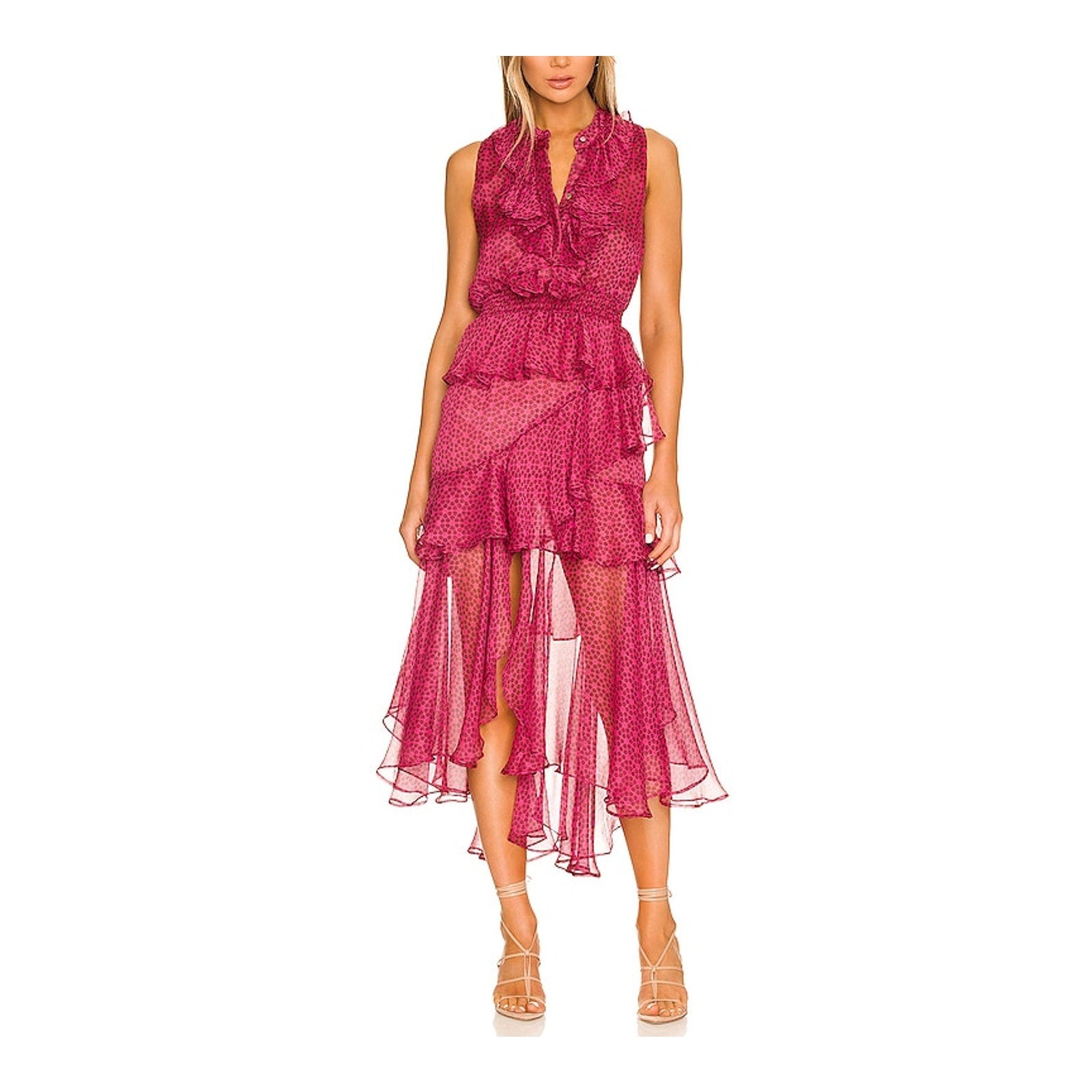 Misa Los Angeles X Revolve 'Ilona' Pink Poly Dress Size XS