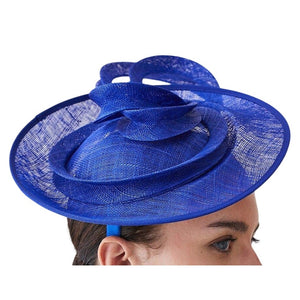 Karen Millen Elegant Blue Asymmetric Disc Headband Fascinator One Size
