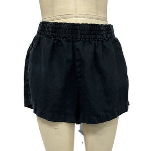Reformation Linen Black Charlotte Shorts Size L
