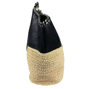 Stella Mccartney Two Tone Black Falabella Tote Bag