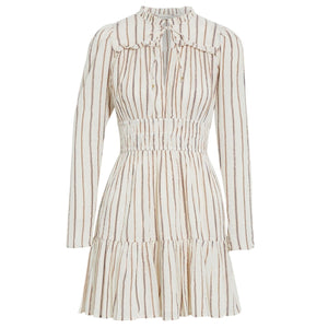 Ulla Johnson Metallic Striped Multicolor Rosalind Mini Dress Size 4