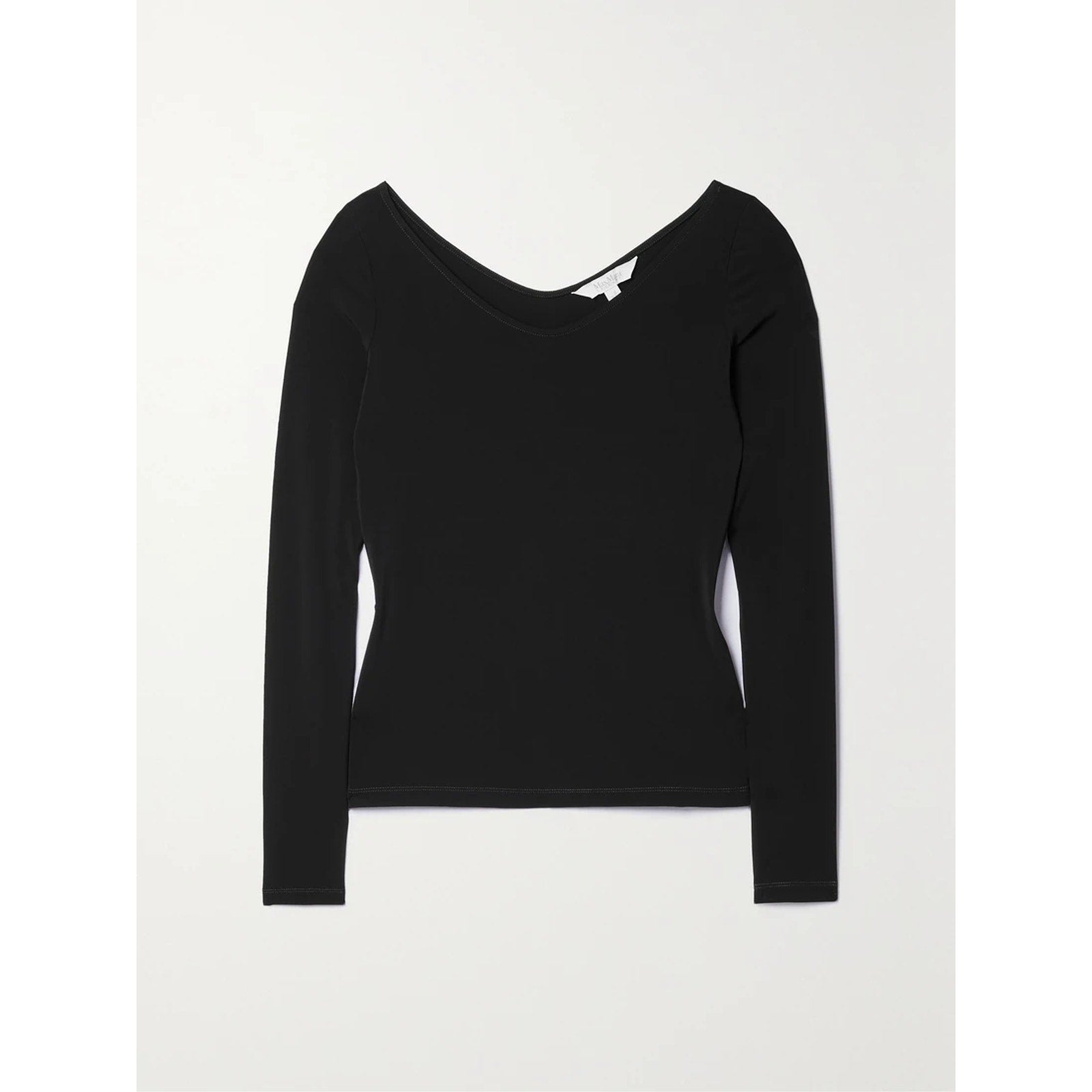 Max Mara 'Leisure' Black Ragazza Stretch-Jersey Top Size S