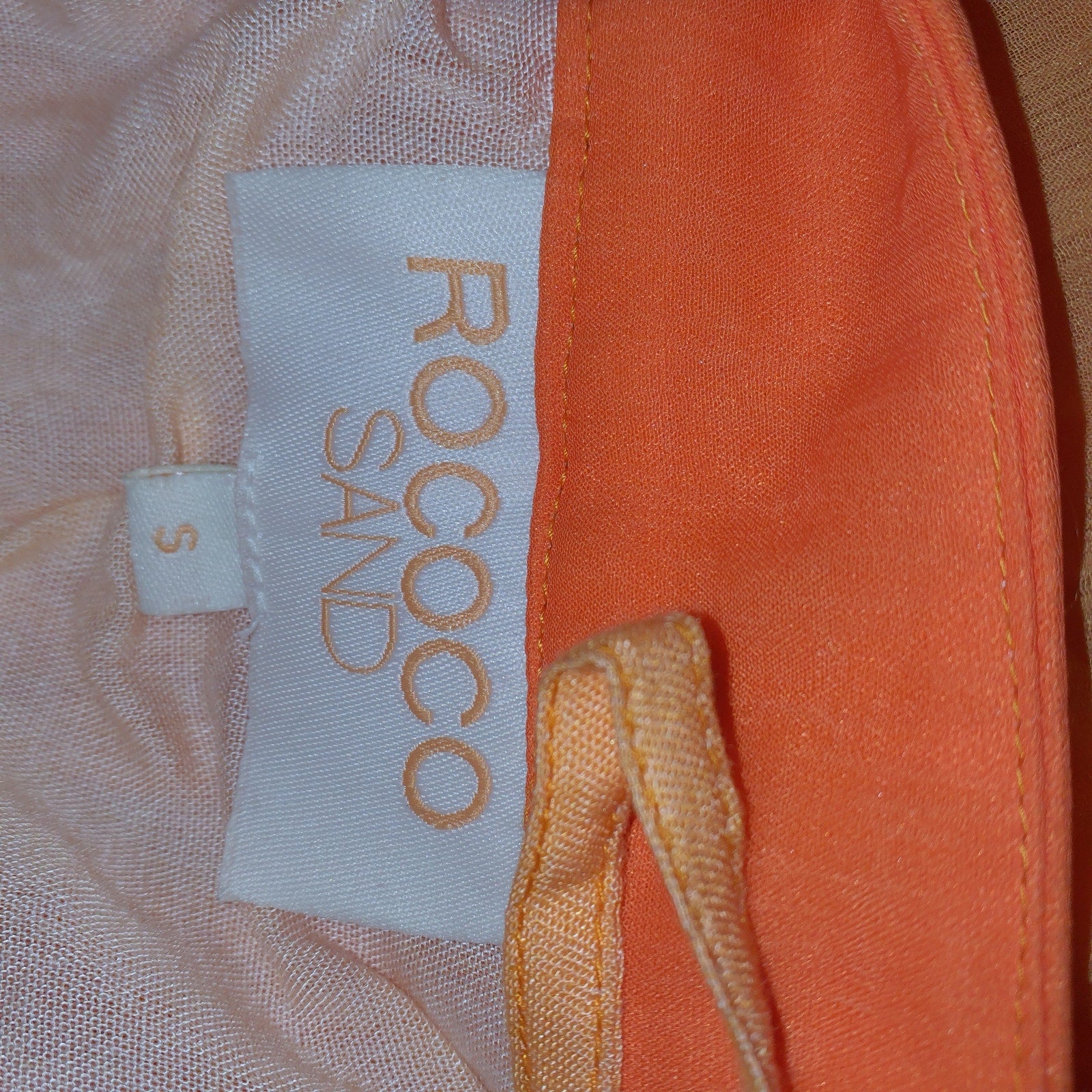Rococo Sand 'Ombre' Orange Georgette Maxi Skirt Size S