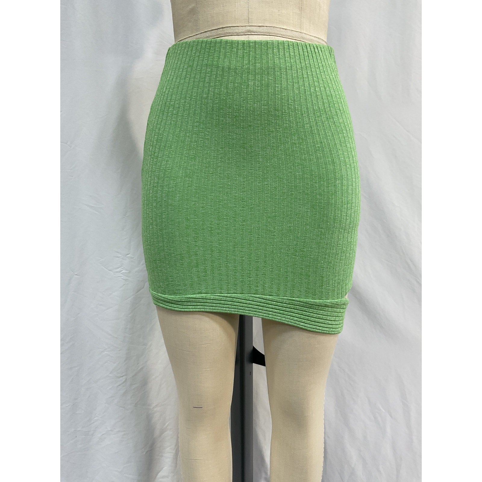 Alix Nyc 'Larue' Green Viscose Mini Skirt Size XS