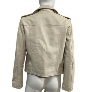 Allsaints Classic White Fern Biker Jacket Size 6