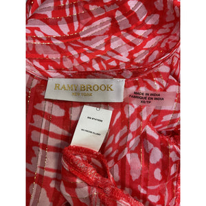 Ramy Brook Sheer Red Alyson Size XS Blouse