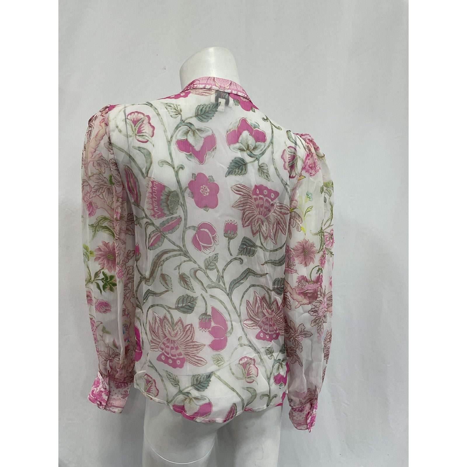 Hemant And Nandita 'Tara' Pink Frilly Shirt Size XS
