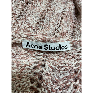 Acne Studios Pink Cotton Cropped Lace Sweater Size M