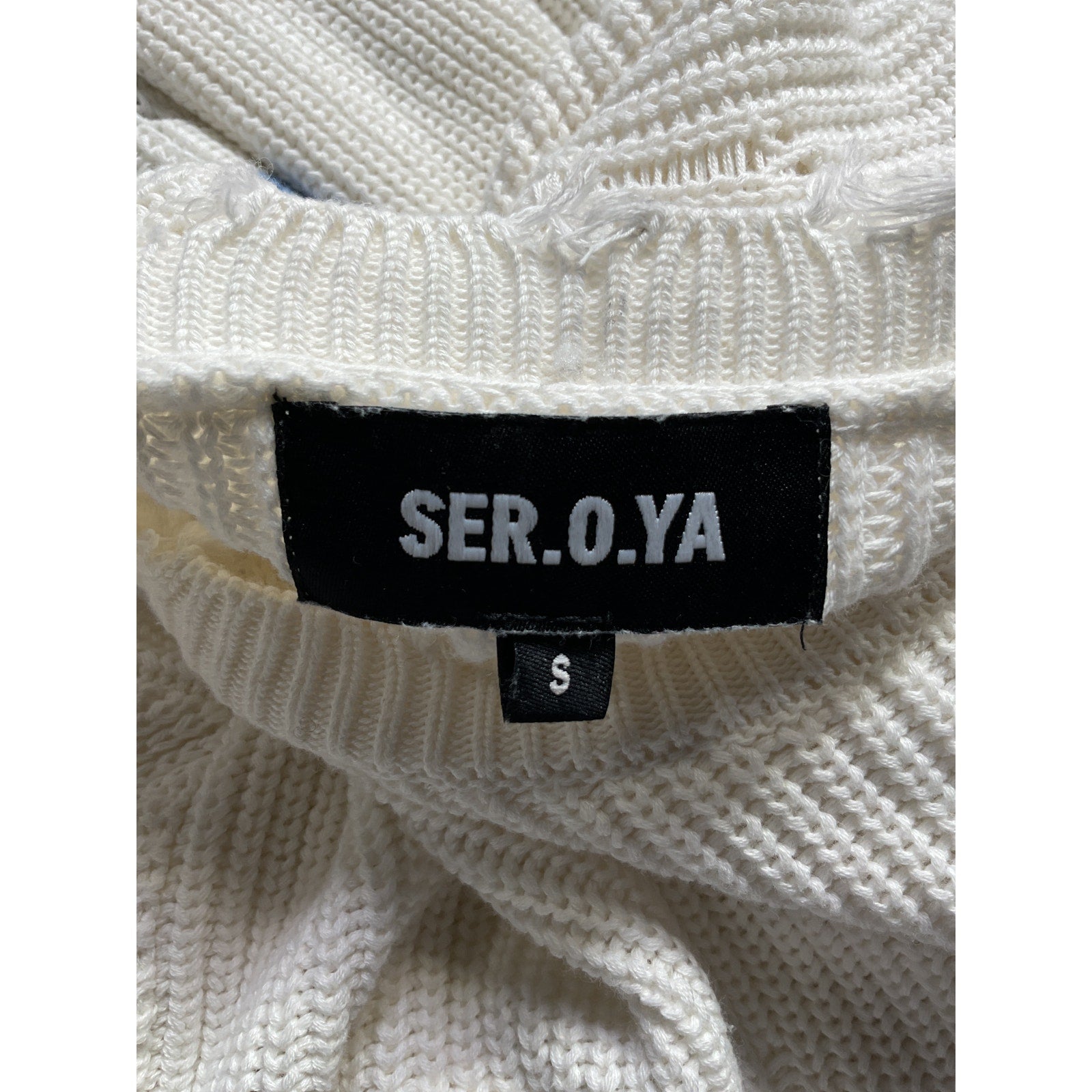 Retrofete 'Devin' White Pocket Sweater Size S