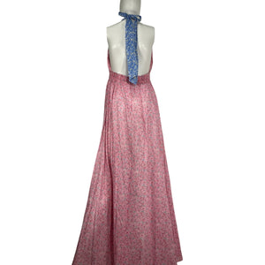 LoveShackFancy Floral Multicolor Love Re-Edition Halter Dress Size L