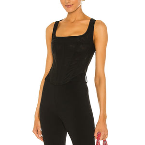 Miaou 'Campbell' Black Semi Sheer Corset Size XS