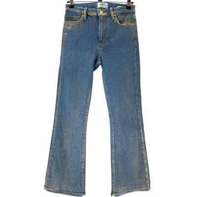 Frame Distressed Blue Le Crop Mini Bootcut Denim Jeans Size 25