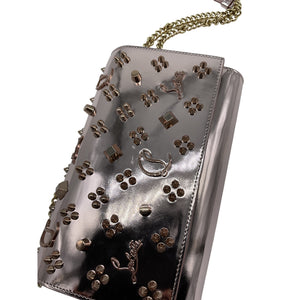 Metallic Pink Christian Louboutin Spiked 'Paloma' Clutch