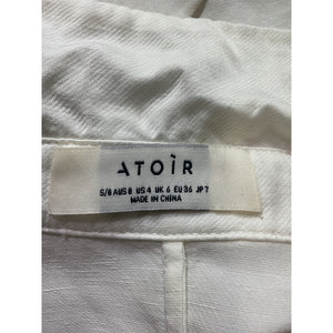 Atoir 'Aversion' White Collared Long Sleeve Dress Size S