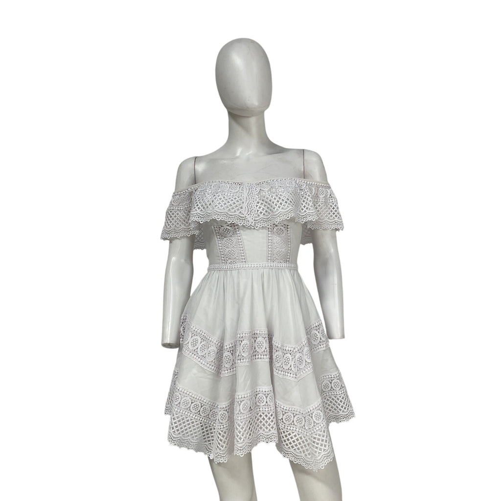 Charo Ruiz 'Vaiana' White Cotton Dress Size XS