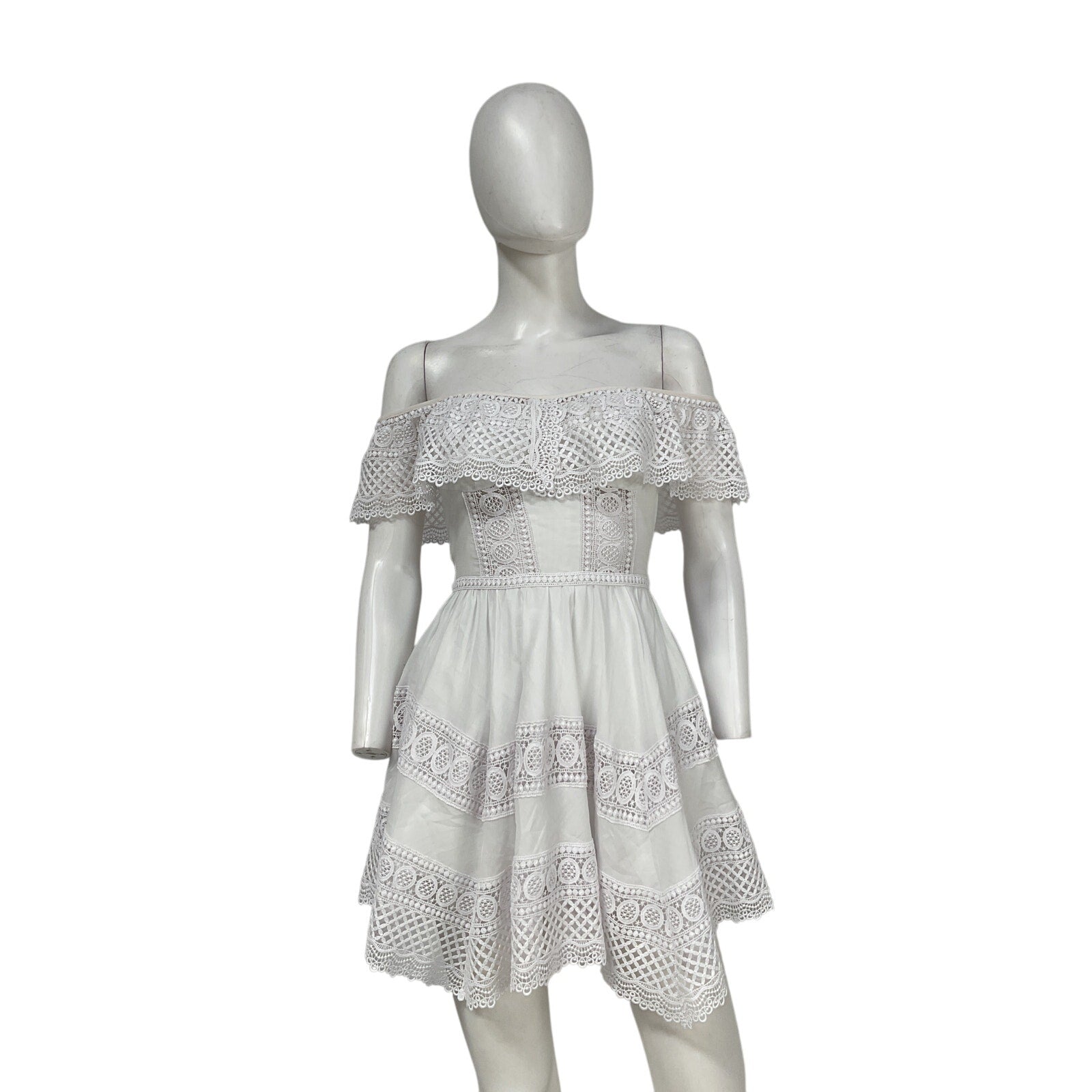 Charo Ruiz 'Vaiana' White Cotton Dress Size XS