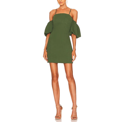 Elliatt Textured Green Gloriosa Dress Size M NWT