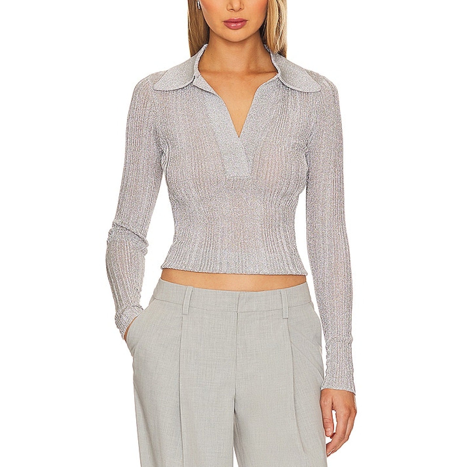 A.L.C. 'Elsa' Gray Top Size XS