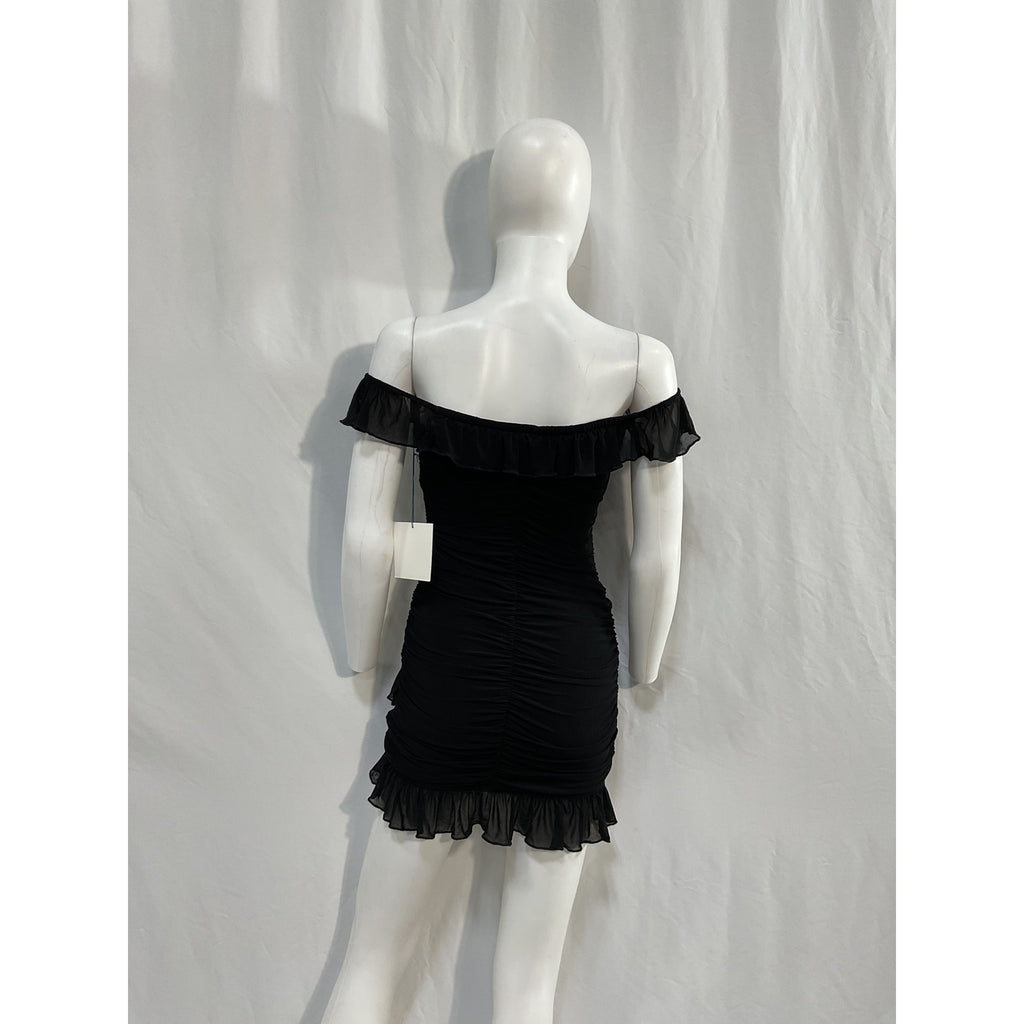 Majorelle 'Bandit' Black Nylon Mini Dress Size XS - NWT