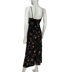 Allsaints Floral Black Bryony Tanana Slip Dress Size 2 NWT