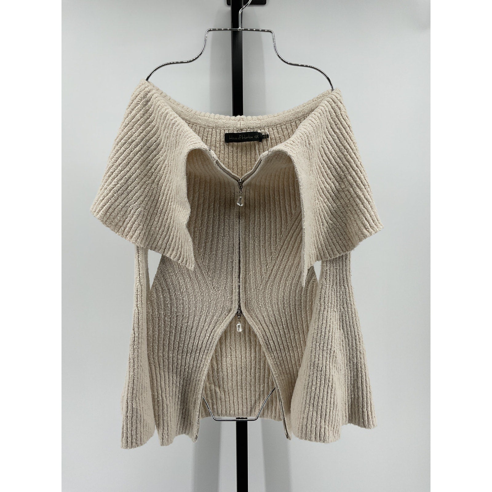 House Of Harlow 1960 'Akari' White Cotton Off Shoulder Sweater Size XS