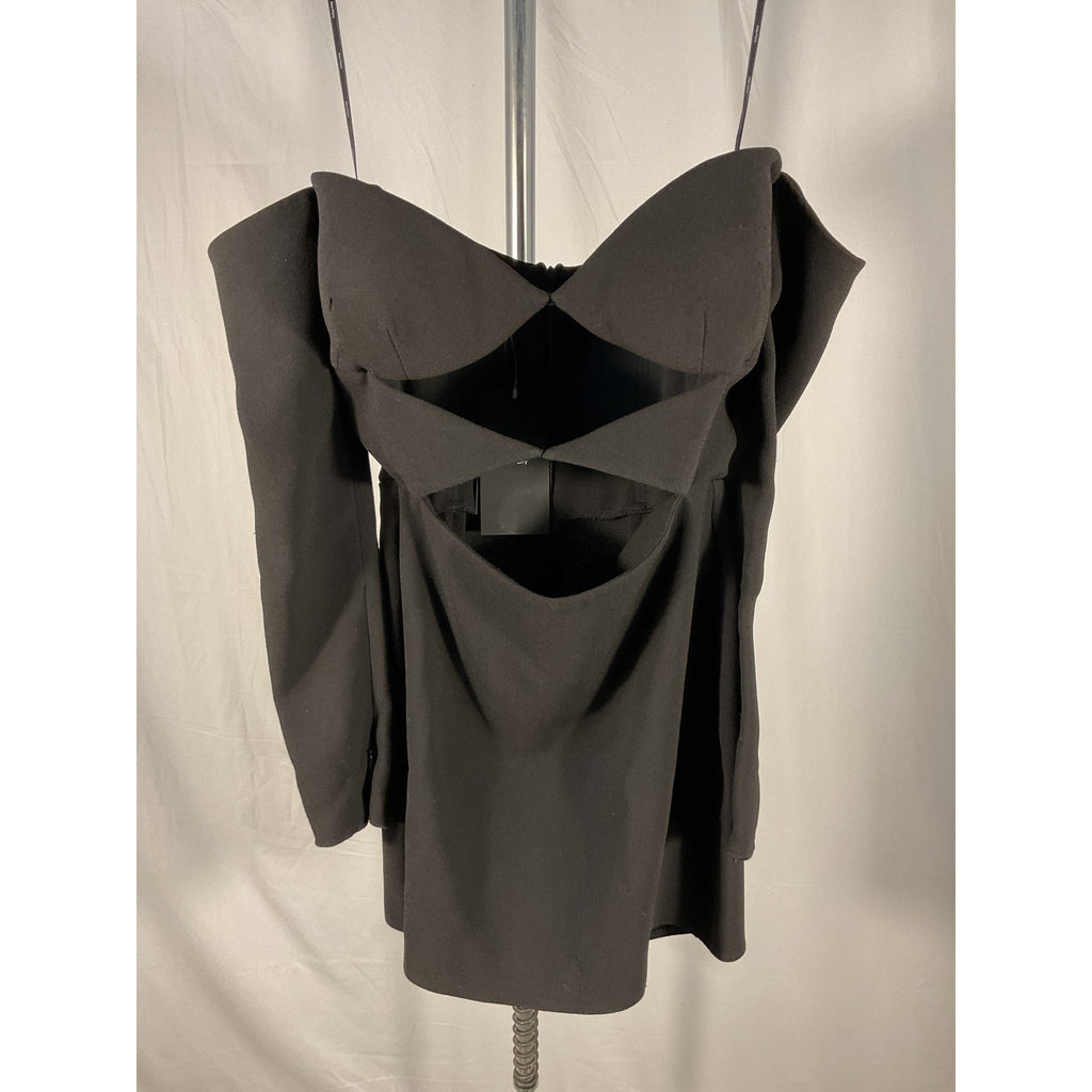 Alex Perry 'Hadley' Black Crepe Cut Out Mini Dress Size 4 - NWT