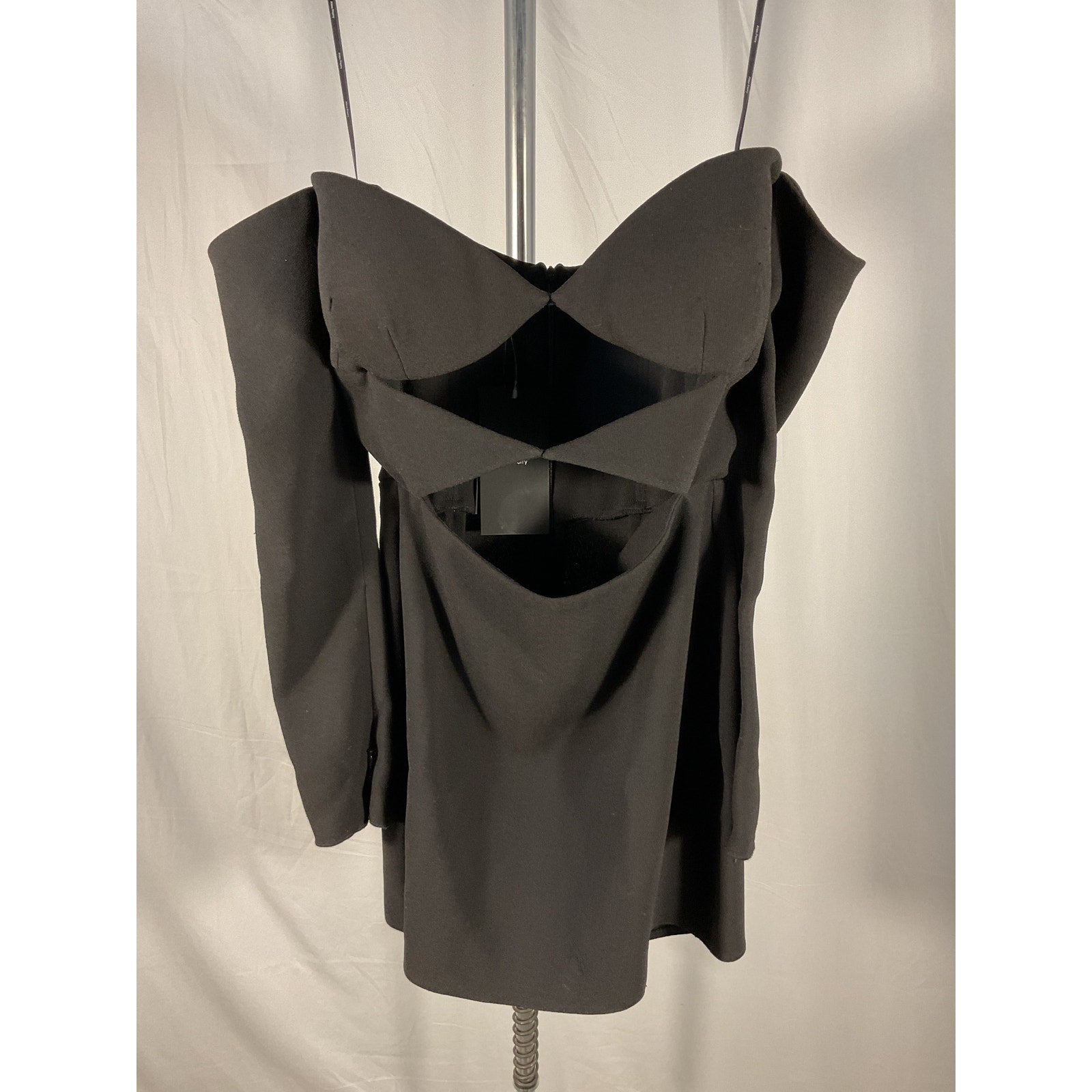 Alex Perry 'Hadley' Black Crepe Cut Out Mini Dress Size 4 - NWT