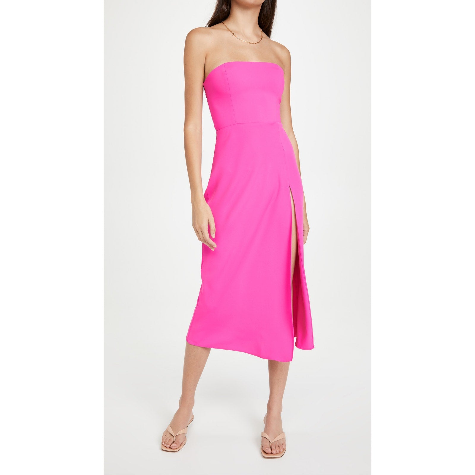 Amanda Uprichard 'Mandy' Pink Midi Dress Size M