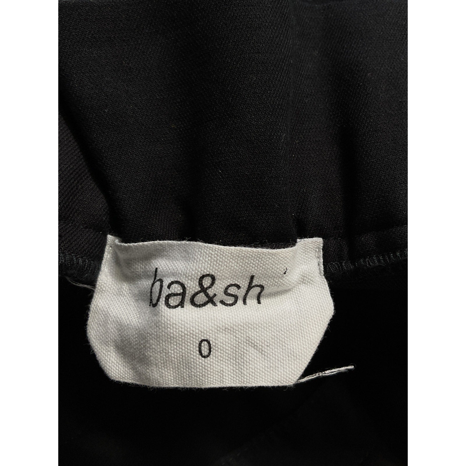 Ba&Sh 'Walter' Black Belted Zip-Detailed Stretch-Cotton Twill Mini Skirt Size XS