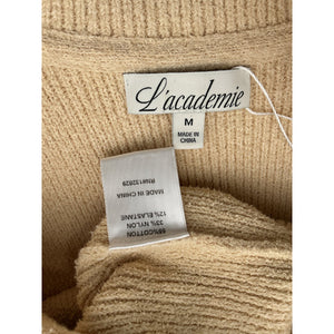L'Academie Contrast Trim Beige Elektra Vest Size M