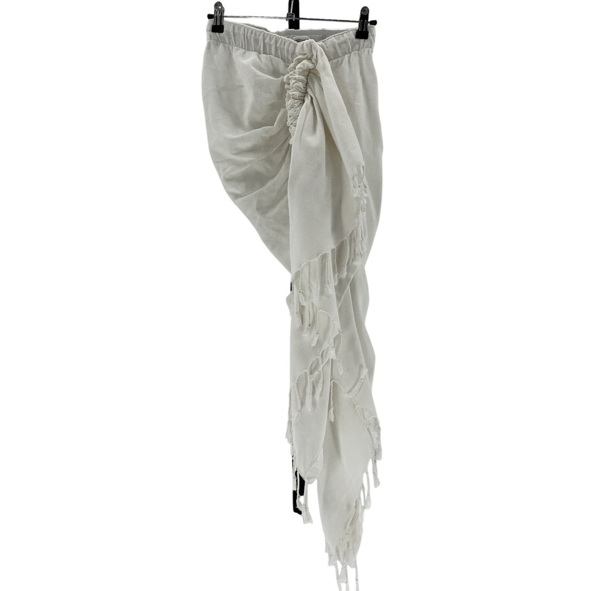 Just Bee Queen Ruched White Tulum Skirt Size S