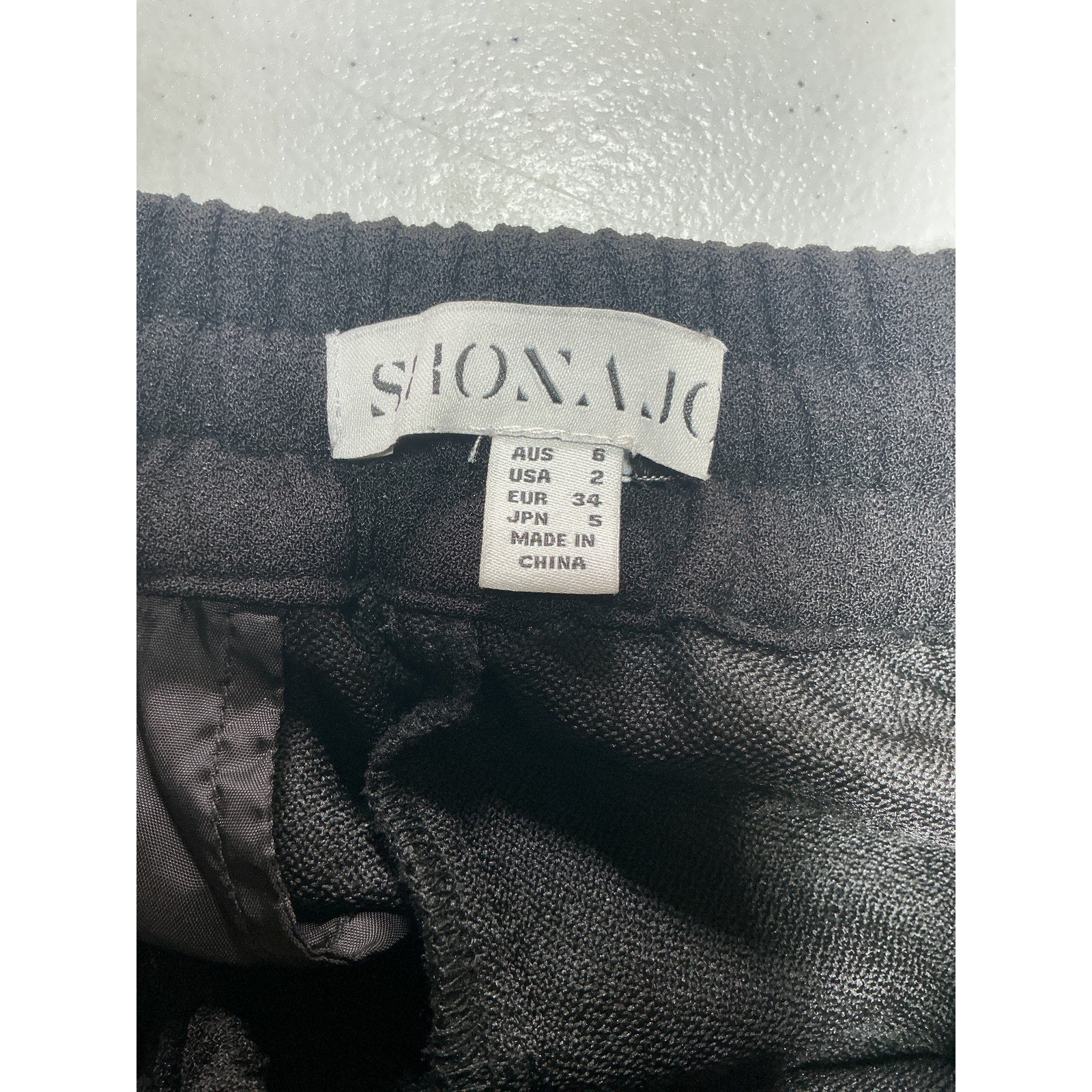 Shona Joy 'Amura' Black Polyester Relaxed Pant Size 2