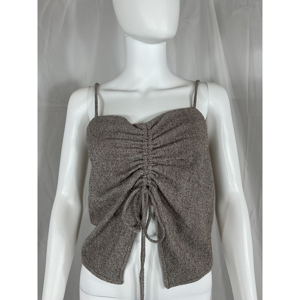 Nanushka 'Lilia' Brown Cotton Tank Top Size S