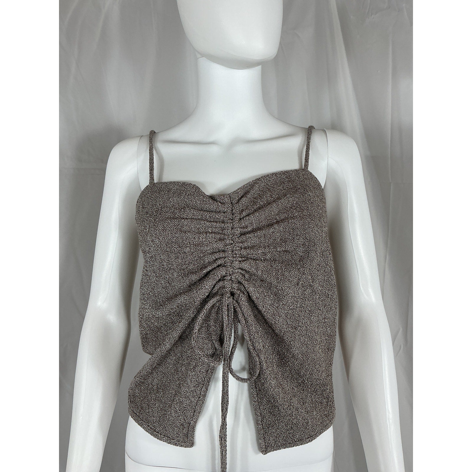 Nanushka 'Lilia' Brown Cotton Tank Top Size S