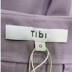 Tibi Tailored Purple Grain De Poudre Convertible Shorts Size 0 NWT