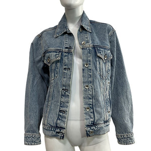 Rag & Bone Oversized Blue Denim Trucker Jacket Size XS