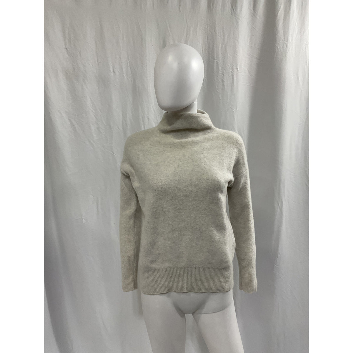 Vince 'Boiled' Tan Cashmere Funnel Neck Pullover Size S